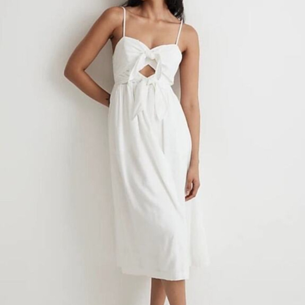 Madewell Cream Tie Front Sundress‎